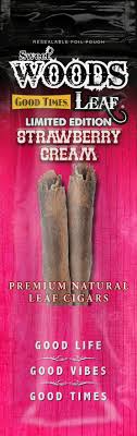 Sweet Wood Leafs Dark Strawberry Cream 2 Per Pack