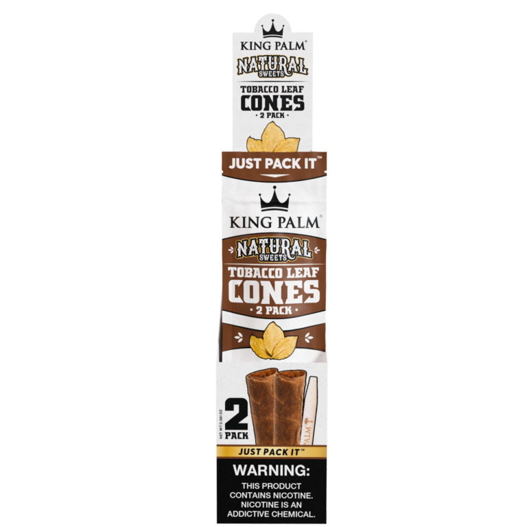 King Palm Natural Sweets King Size Cones 2 Per Pack