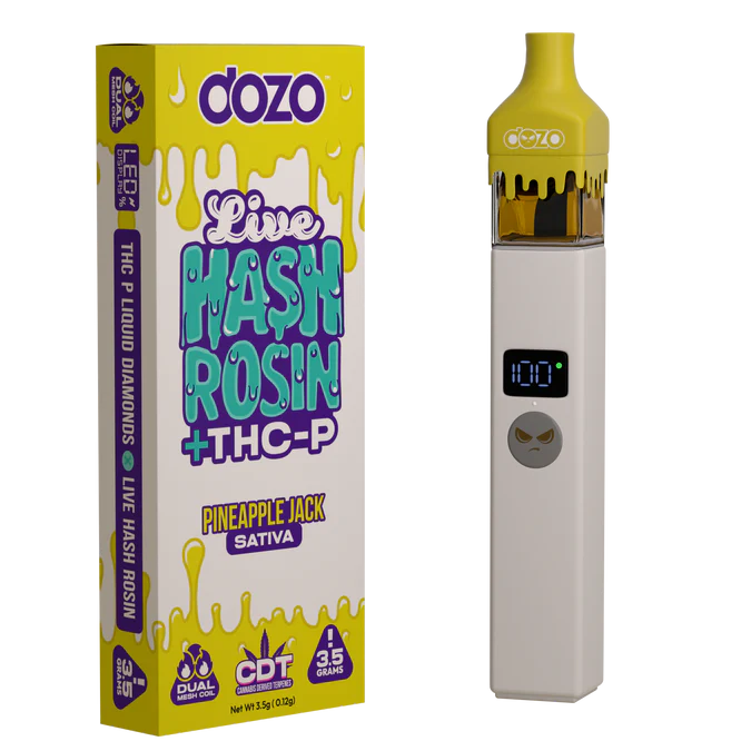 Dozo Live Hash Rosin + THC-P 3.5 Grams Pineapple Jack Sativa