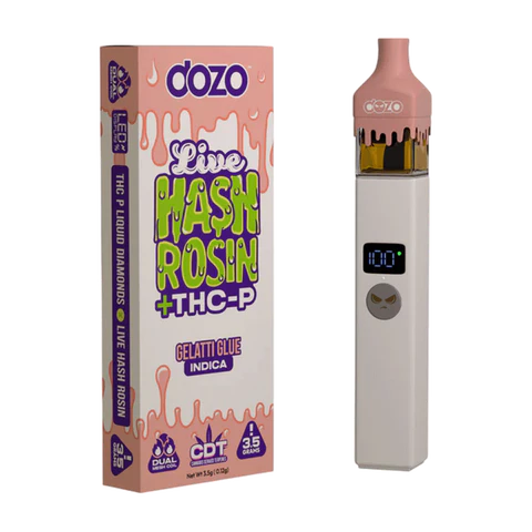 Dozo Live Hash Rosin + THC-P 3.5 Grams Gelato Glue Indica