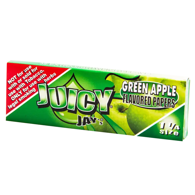 Juicy Jay’s Rolling Paper 1 1/4 Size Green Apple
