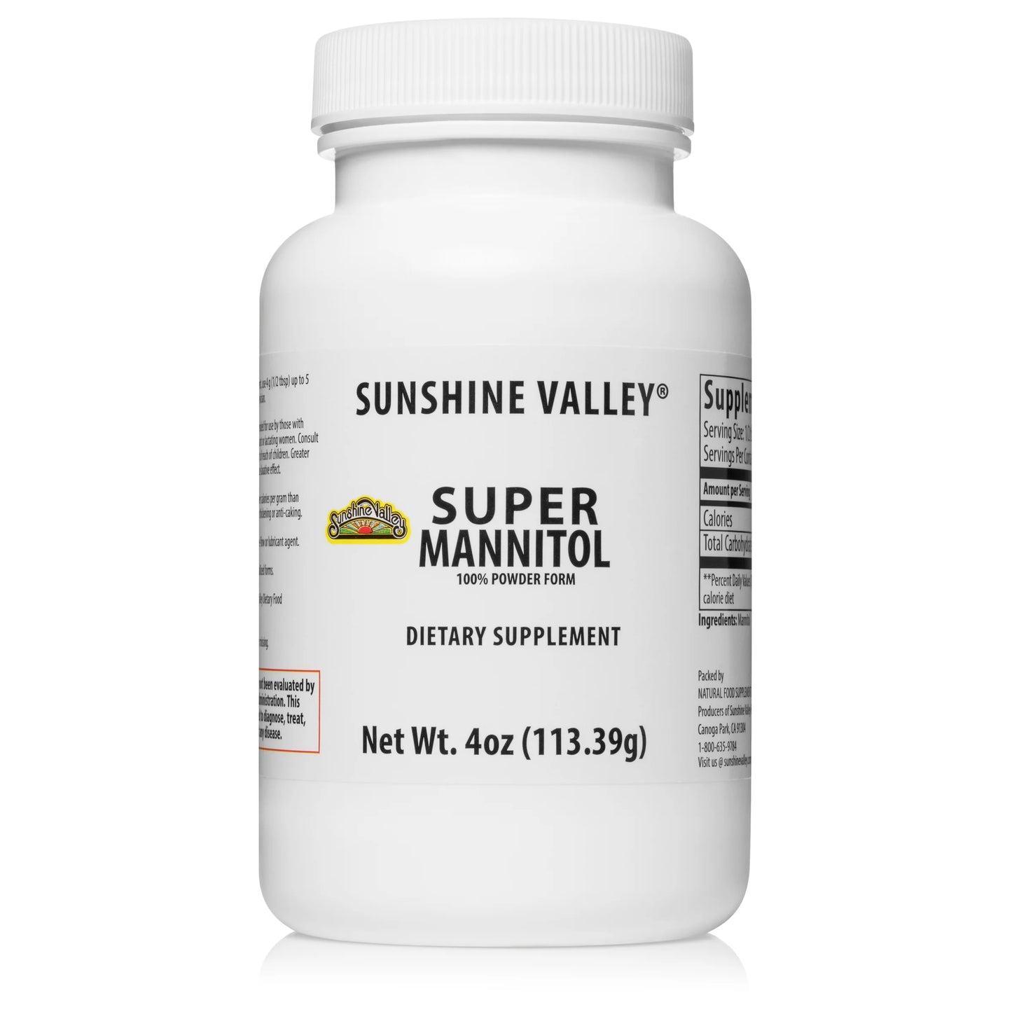 Sunshine Valley Super Mannitol 100% Powder Foam 4oz