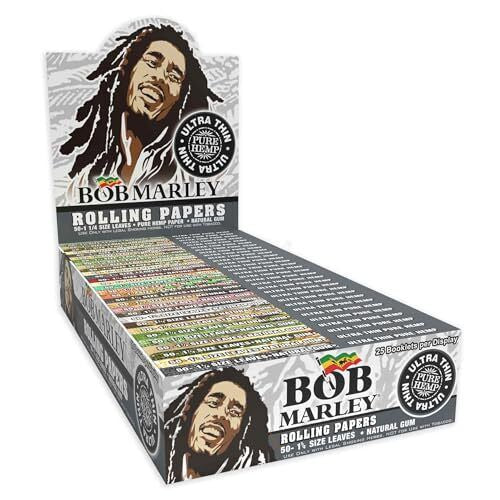 Bob Marley Rolling Papers 1 1/4 Ultra Thin Pure Hemp