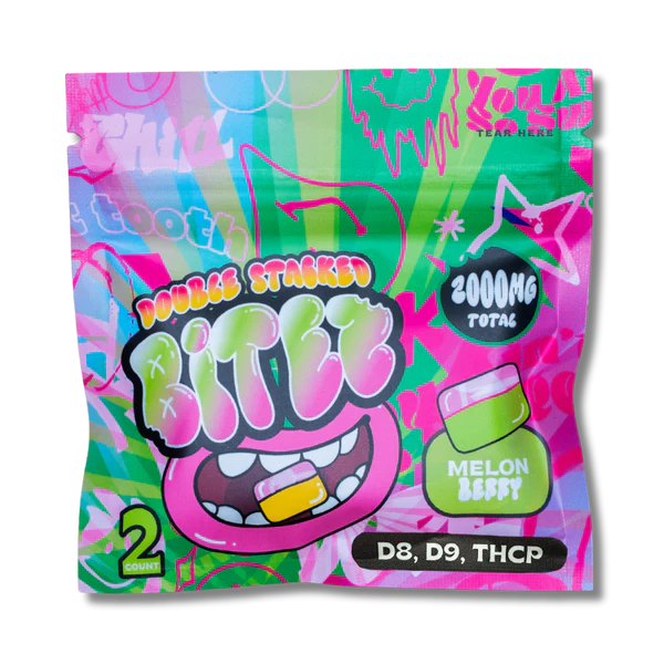 BITEZ - Delta-8 + Delta-9 + THCP 2000MG Gummies - Melon Berry