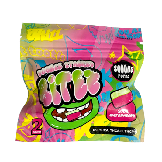 BITEZ - Delta-8 + Delta-9 + THCP 2000MG Gummies - Sour Watermelon