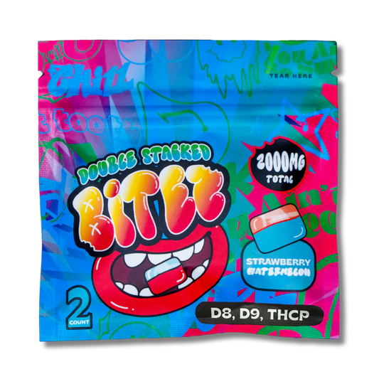 BITEZ - Delta-8 + Delta-9 + THCP 2000MG Gummies - Strawberry Watermelon