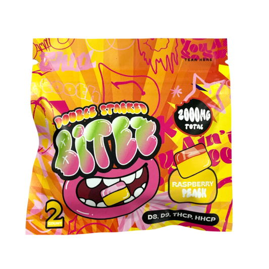 BITEZ - Delta-8 + Delta-9 + THCP 2000MG Gummies - Raspberry Peach