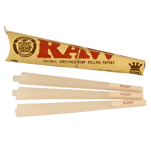 Raw King Size Cones 3 Pack Classic