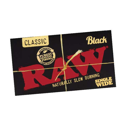 Raw Single Wide Black Paper