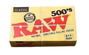 Raw 1 1/4 Paper 500 Leaves Per Pack