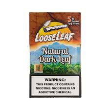 Looseleaf Natural Dark Leaf 5 Wraps Per Pack