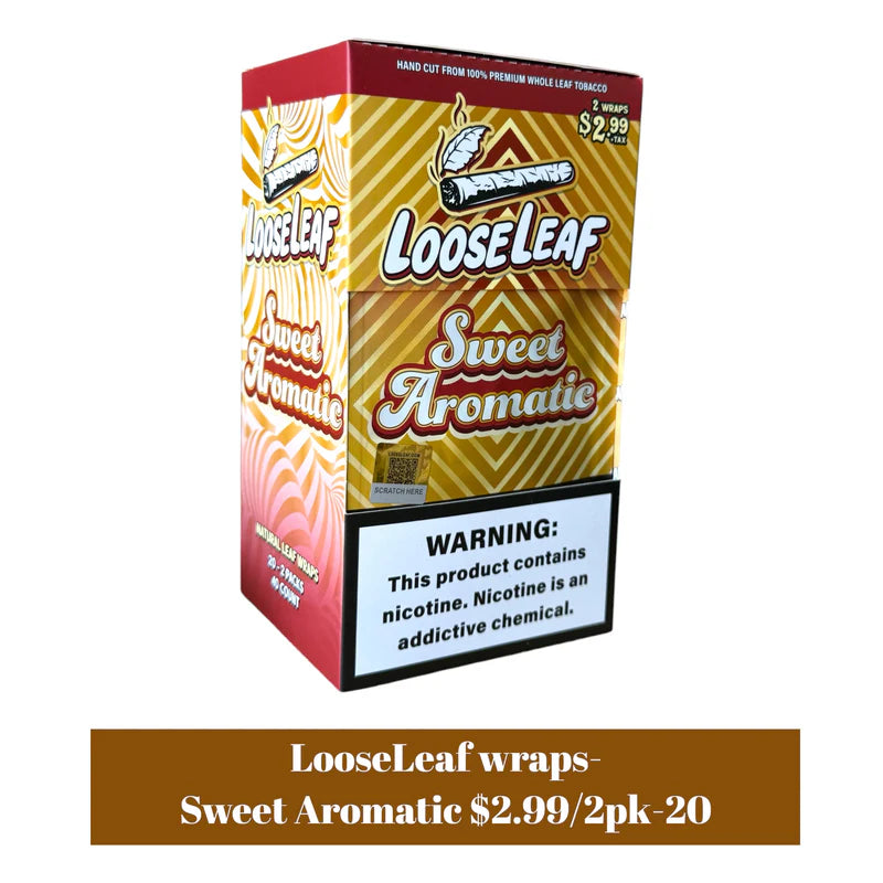Looseleaf Sweet Aromatic 2 Wraps Per Pack