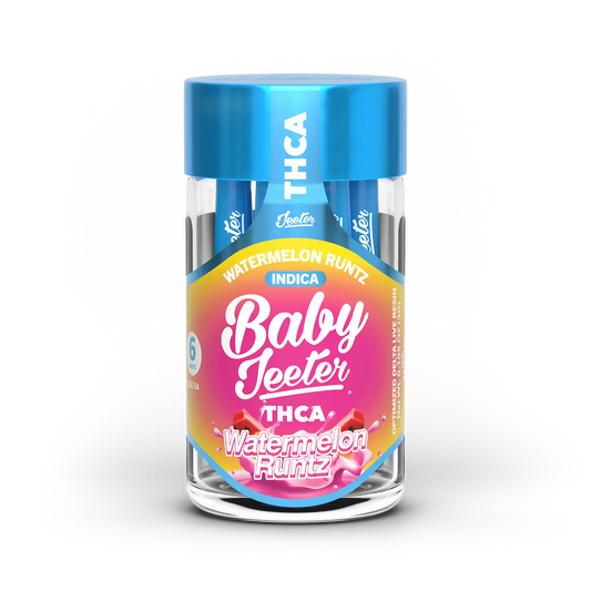 Baby Jeeter 6 Pack Prerolled Thc-A Watermelon Runtz Indica