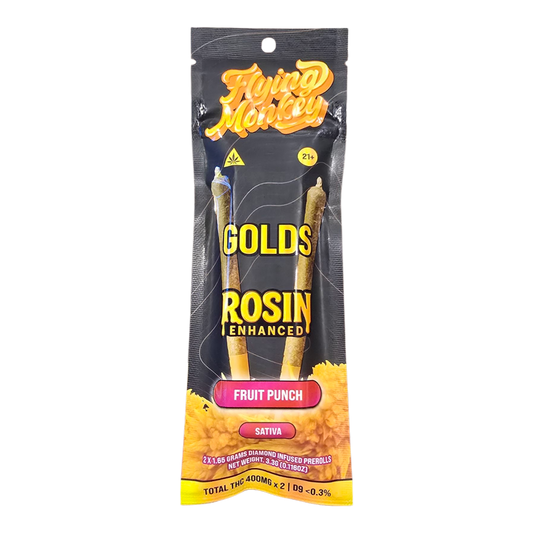 Flying Monkey Gold Rosin Preroll 2g Fruit Punch Sativa