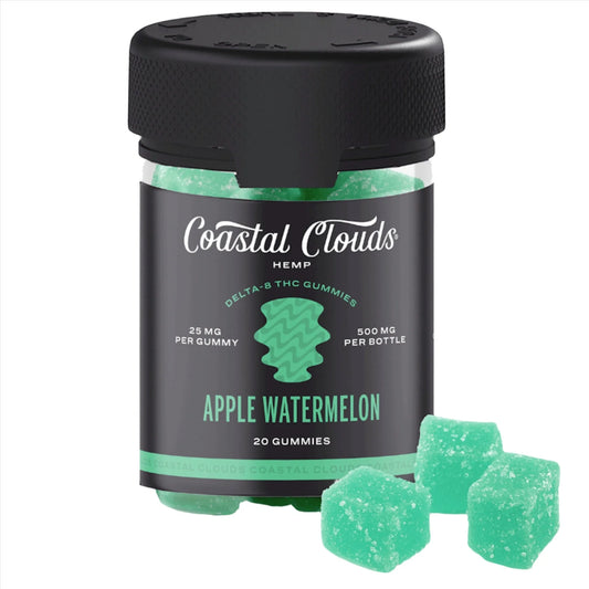 Coastal Clouds Apple Water Edibles 500 Grams Total 25 Per Gummy